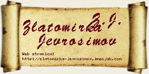 Zlatomirka Jevrosimov vizit kartica